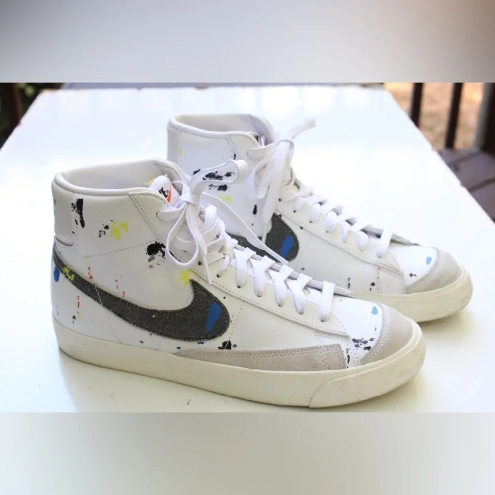 Nike blazer paint splatter sneakers